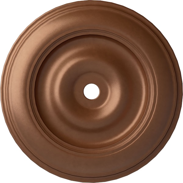 Ekena Millwork Classic Ceiling Medallion (Fits Canopies up to 8 1/4"), 44 1/2"OD x 4"ID x 4 "P, Polished Copper CM44CLPOS - main